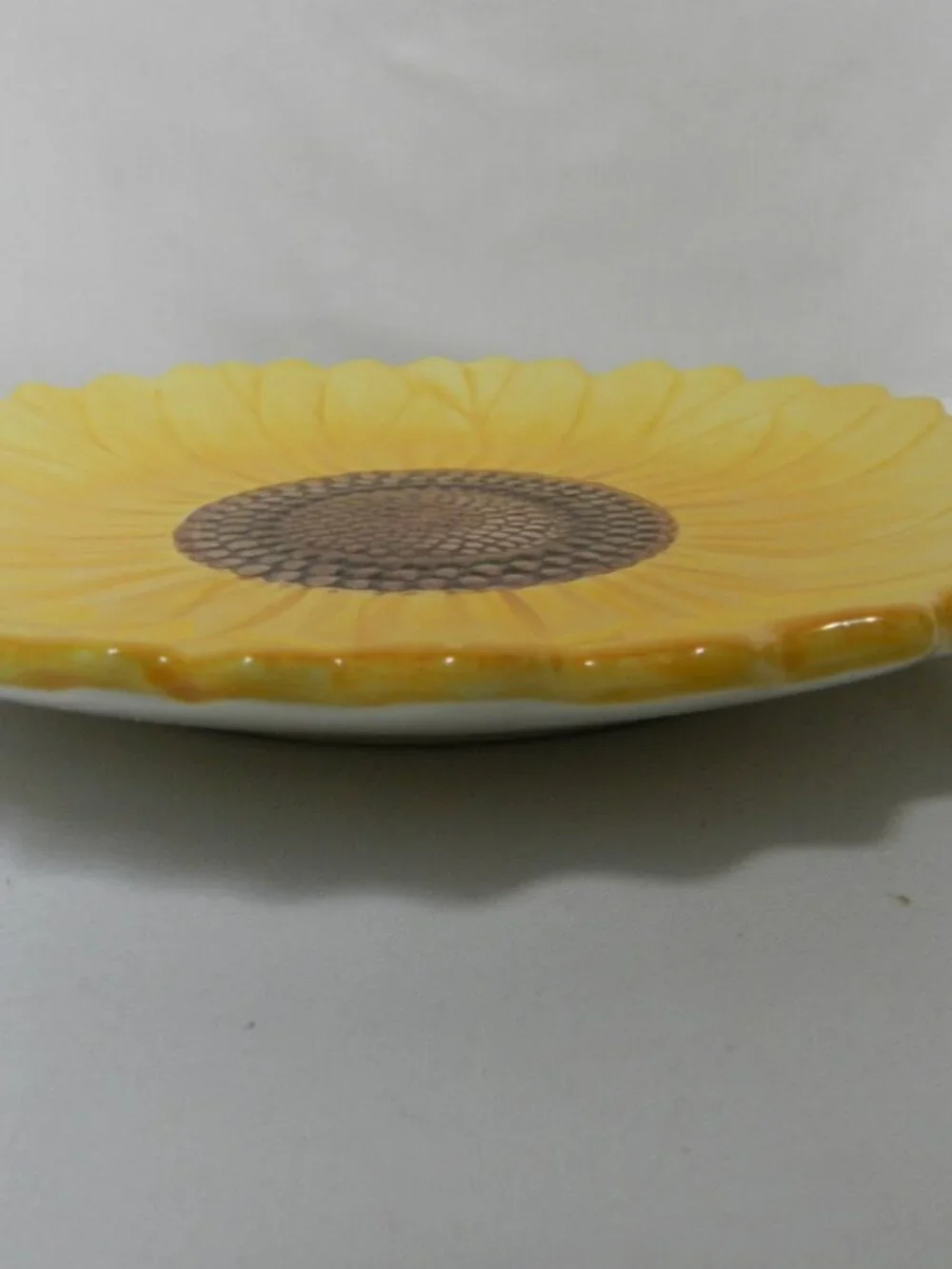 Pier 1 Sunflower Fields Hand Painted set 2 plates Seymour Man salad appetizer